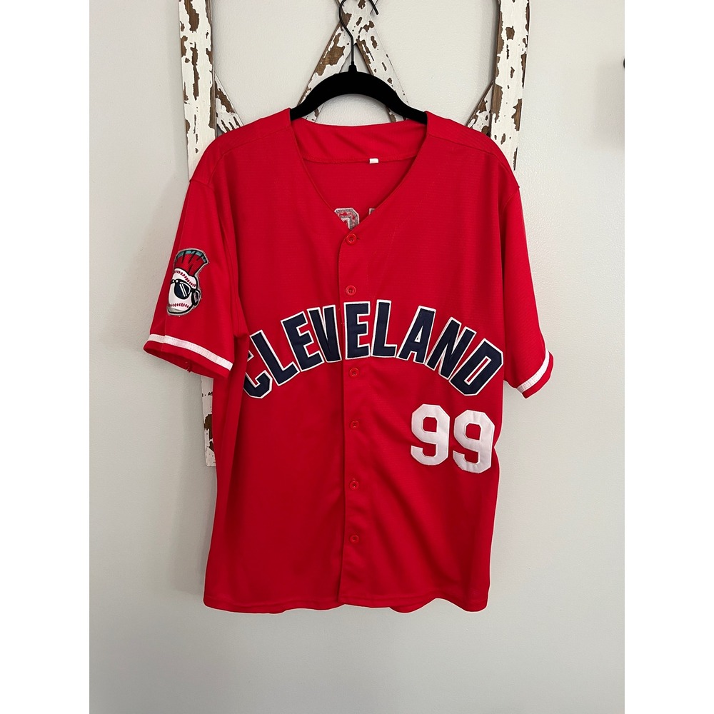 Ricky 'Wild Thing' Vaughn #99 Cleveland Indians Red Jersey Mens Large
